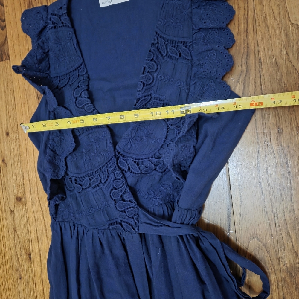 Everleigh Navy Lace Wrap Dress Size Small - Picture 10 of 16